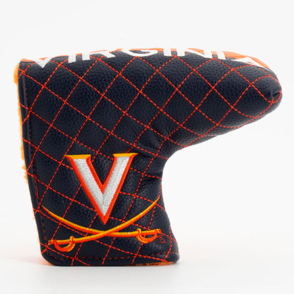 Virginia Cavaliers Split Quilted Blade Putter Cover, front view