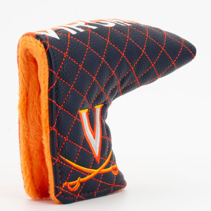 Virginia Cavaliers Split Quilted Blade Putter Cover, opening detail