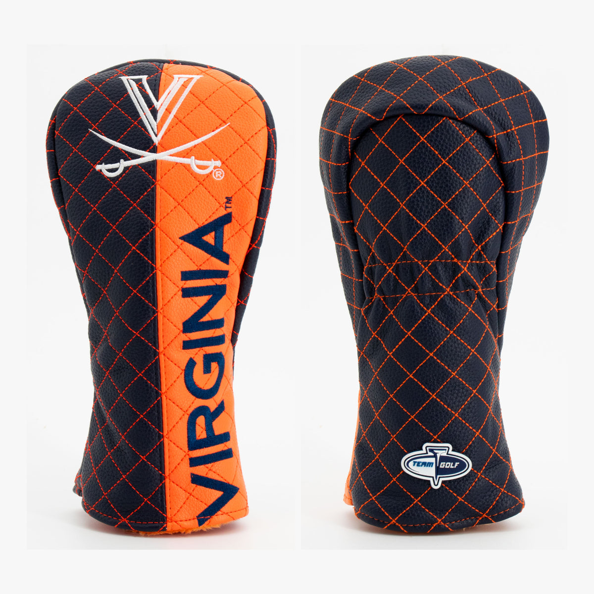 Virginia Cavaliers Split Quilted Fairway Headcover, front and back views