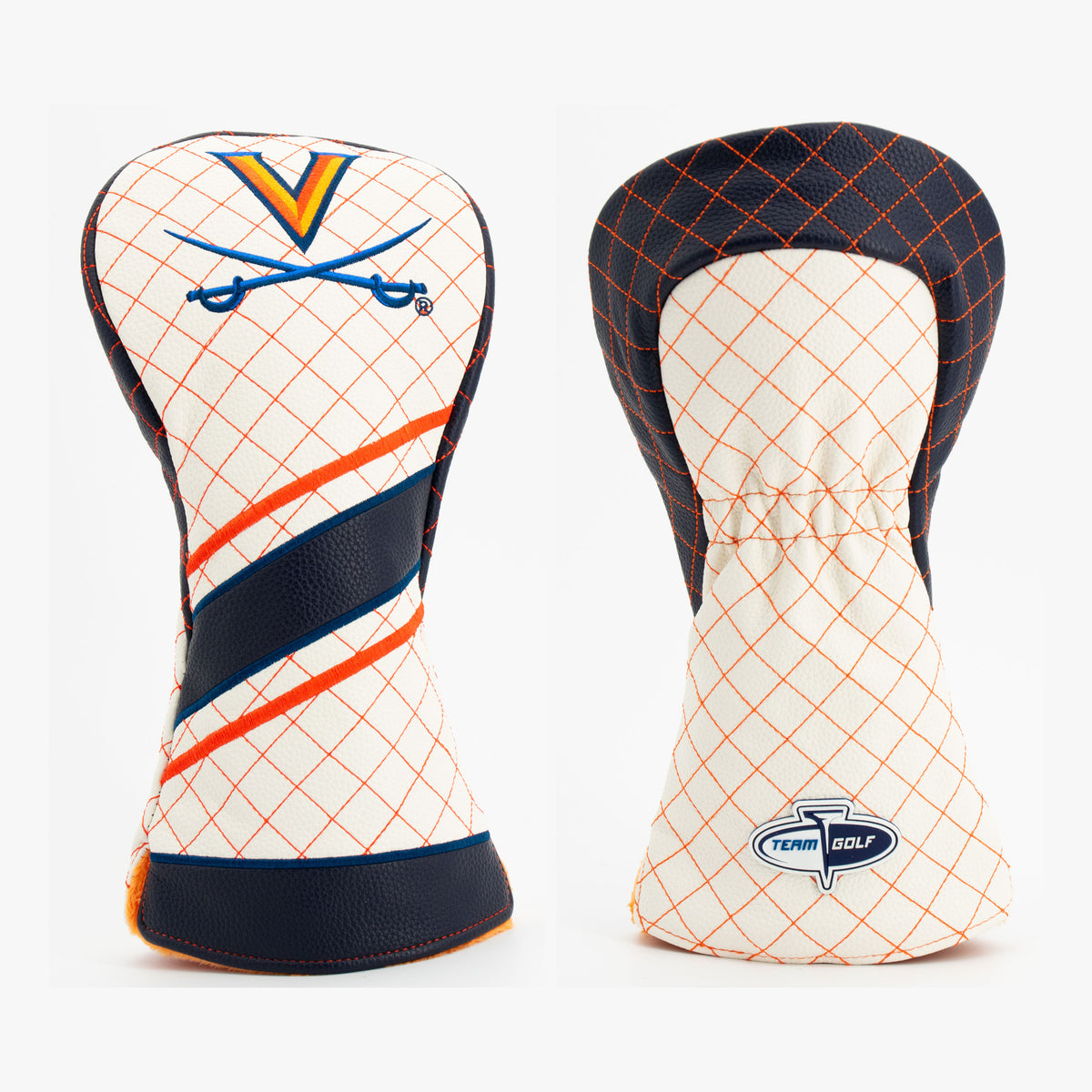 Virginia Cavaliers Striped Quilted Driver Headcover, front and back views