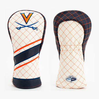 Virginia Cavaliers Striped Quilted Fairway Headcover, front and back views