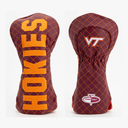 Virginia Tech Hokies Solid Quilted Driver Headcover, front and back views
