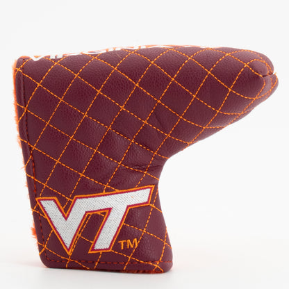Virginia Tech Hokies Split Quilted Blade Putter Cover, front view