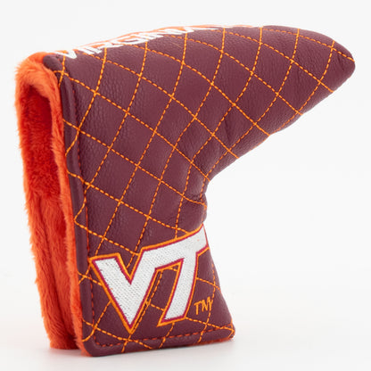Virginia Tech Hokies Split Quilted Blade Putter Cover, opening detail