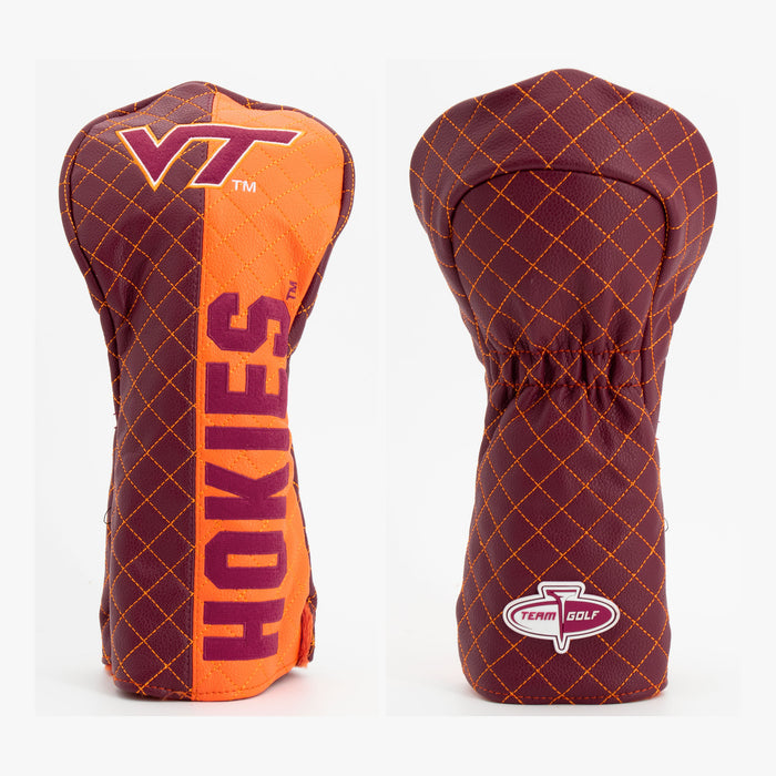 Virginia Tech Hokies Split Quilted Driver Headcover, front and back views