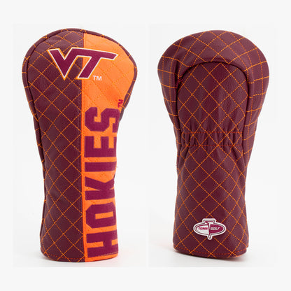Virginia Tech Hokies Split Quilted Fairway Headcover, front and back views