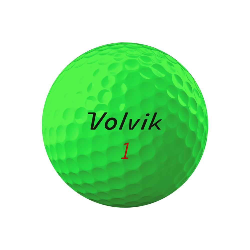 Volvik Condor X green golf balls — ball brand mark