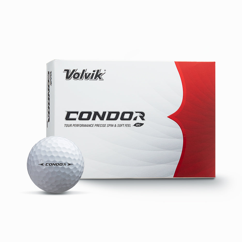 Volvik Condor white golf balls — ball and box