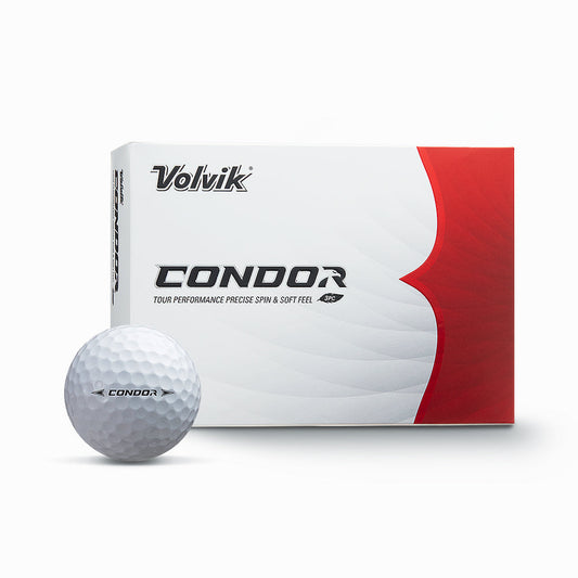 Volvik Condor white golf balls — ball and box