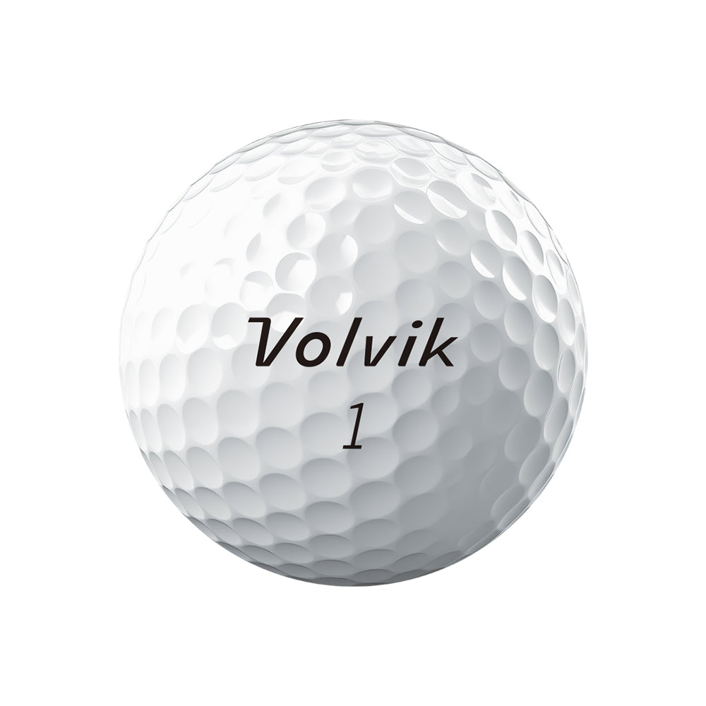 Volvik Condor white golf balls — ball brand mark