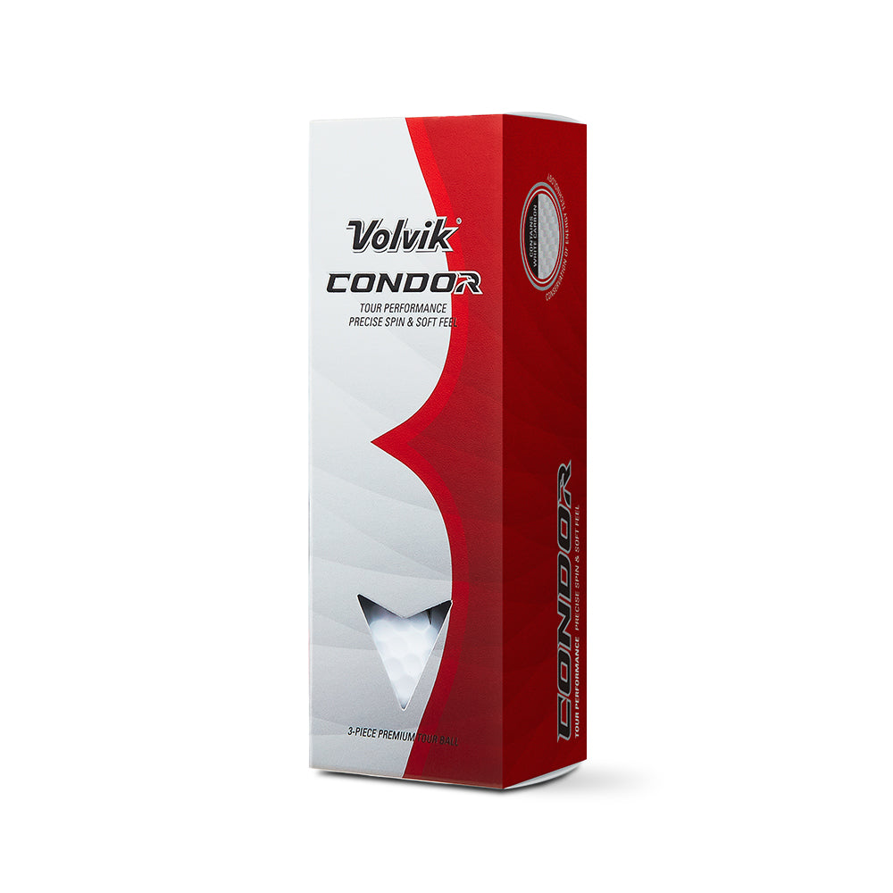 Volvik Condor white golf balls — sleeve