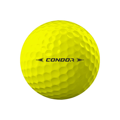 Volvik Condor yellow golf balls — ball model mark