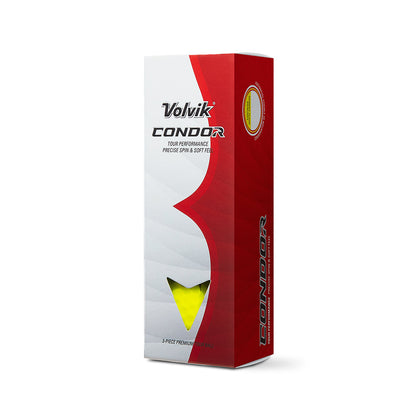 Volvik Condor yellow golf balls — sleeve