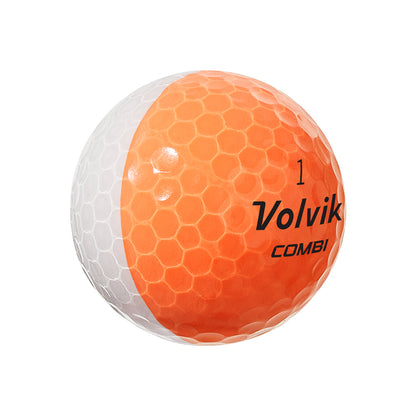 Volvik Crystal Combi orange dual-color golf ball