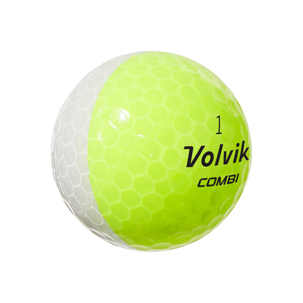 Volvik Crystal Combi yellow dual-color golf ball