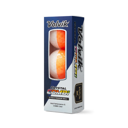 Volvik Crystal Combi assorted-color golf ball sleeve packaging