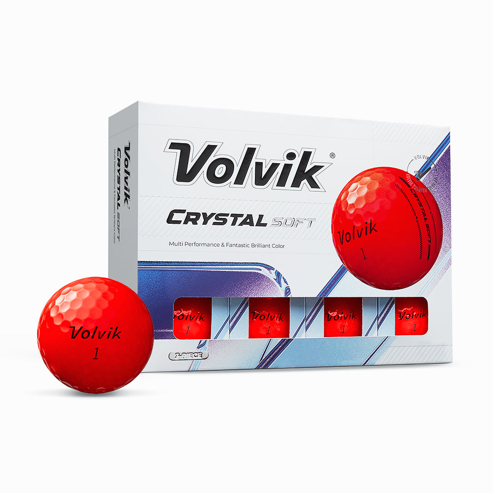 Volvik Crystal Soft Red ball and packaging