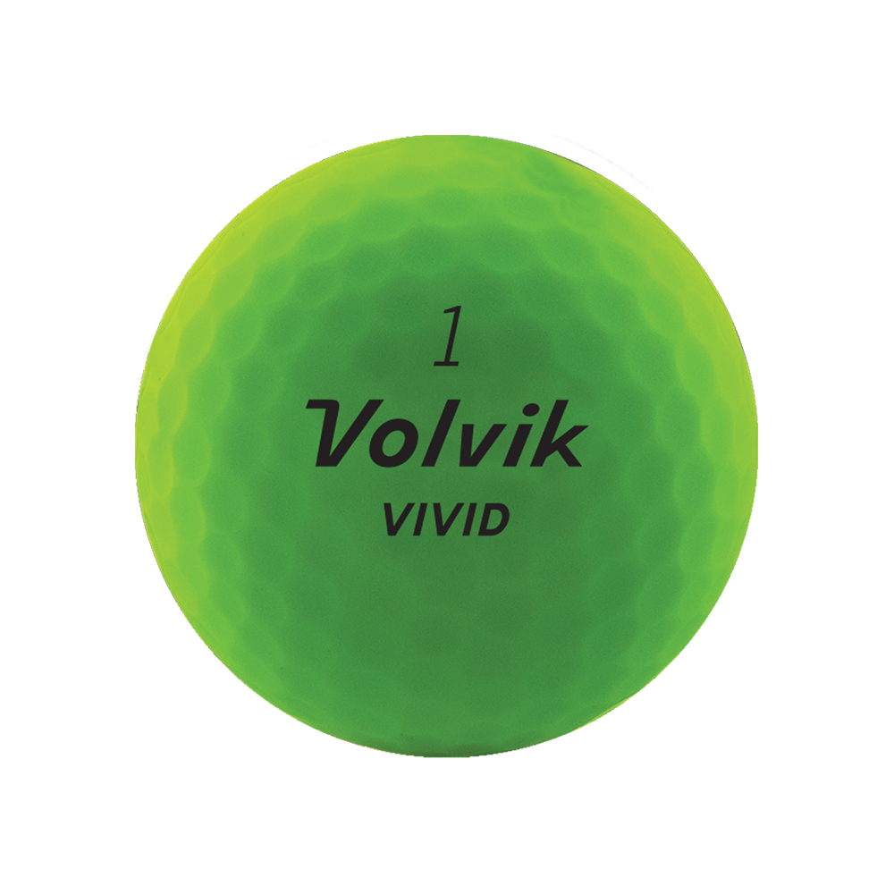 Volvik Vivid Rainbow Pack green matte golf ball