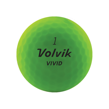 Volvik Vivid Rainbow Pack green matte golf ball