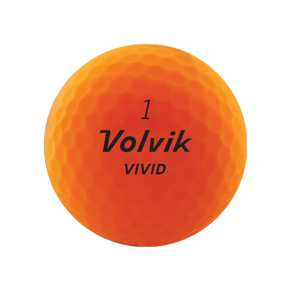 Volvik Vivid Rainbow Pack orange matte golf ball