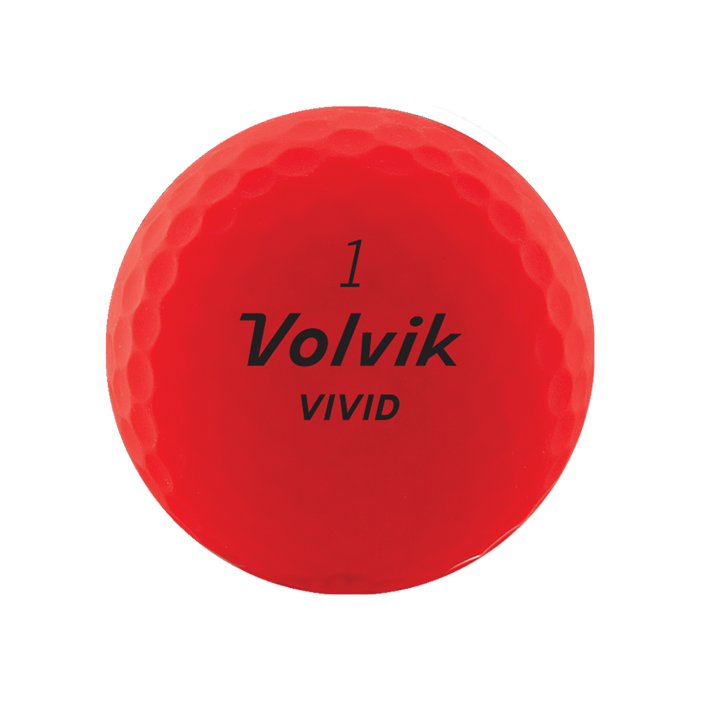 Volvik Vivid Rainbow Pack red matte golf ball