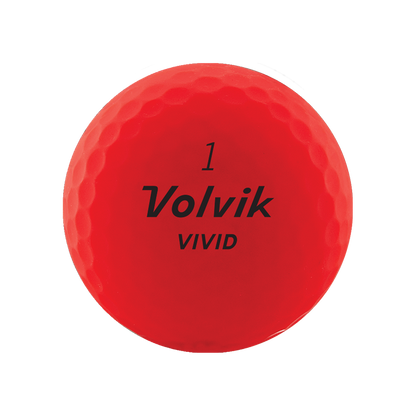 Volvik Vivid Rainbow Pack red matte golf ball