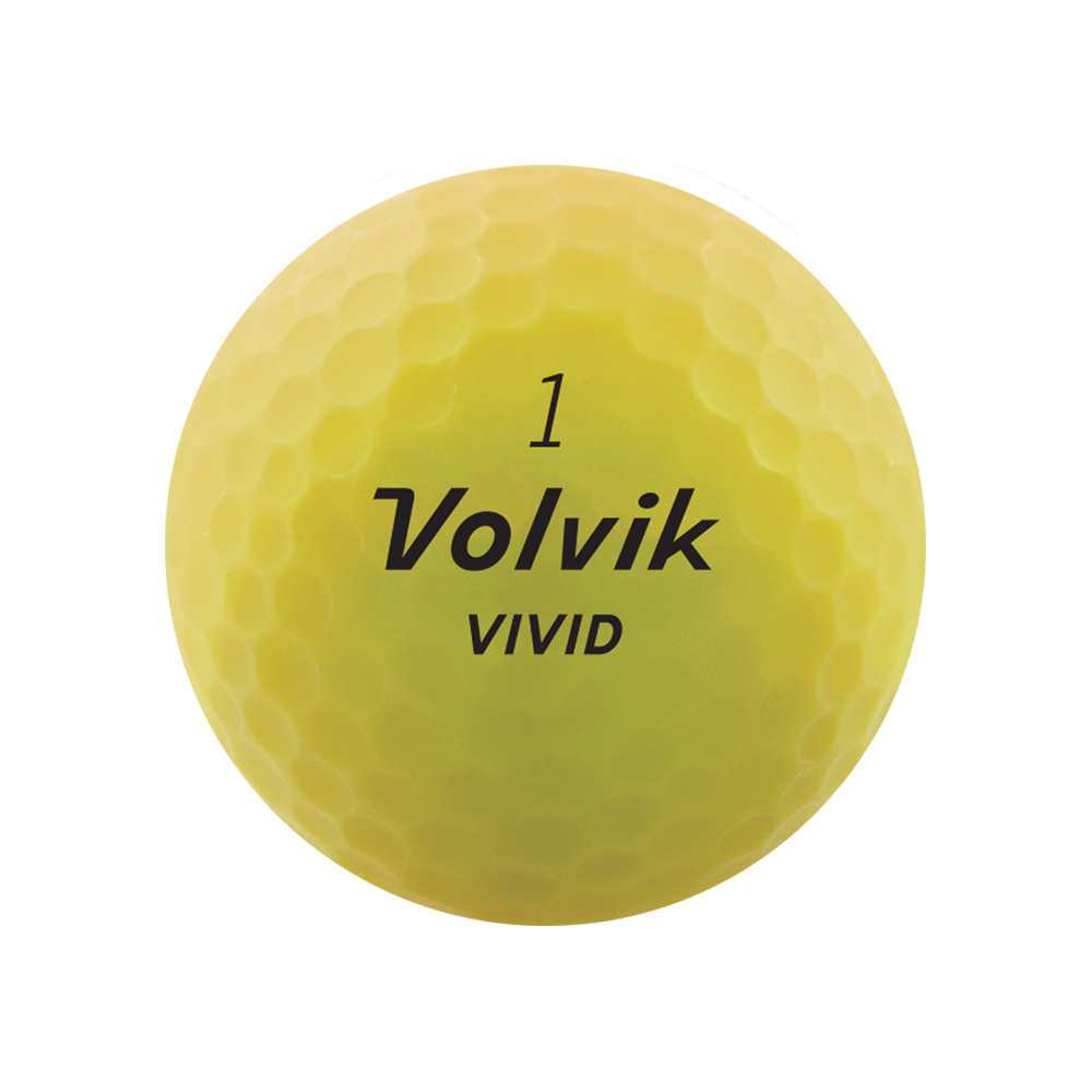 Volvik Vivid Rainbow Pack yellow matte golf ball