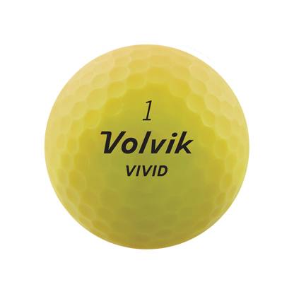 Volvik Vivid Rainbow Pack yellow matte golf ball