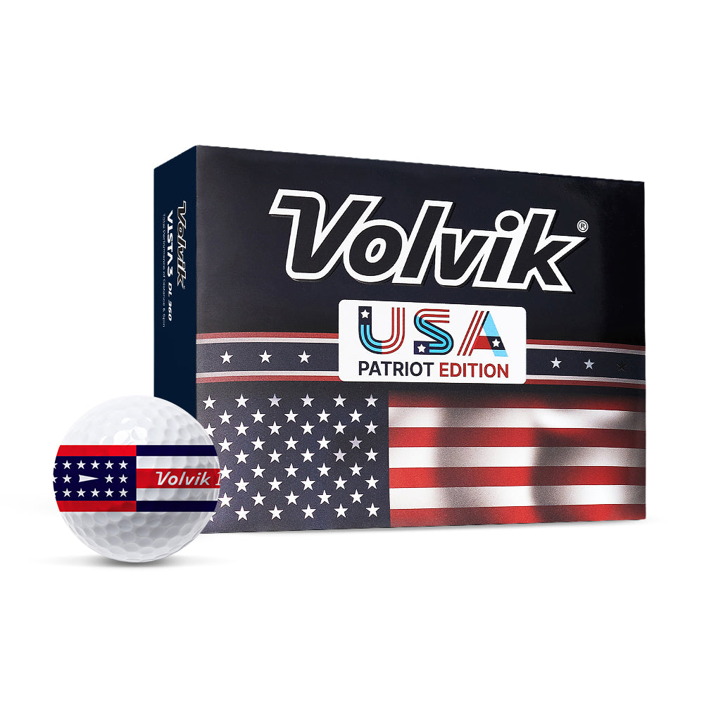 Volvik Vista3 USA Patriot Golf Balls – 1 Dozen packaging