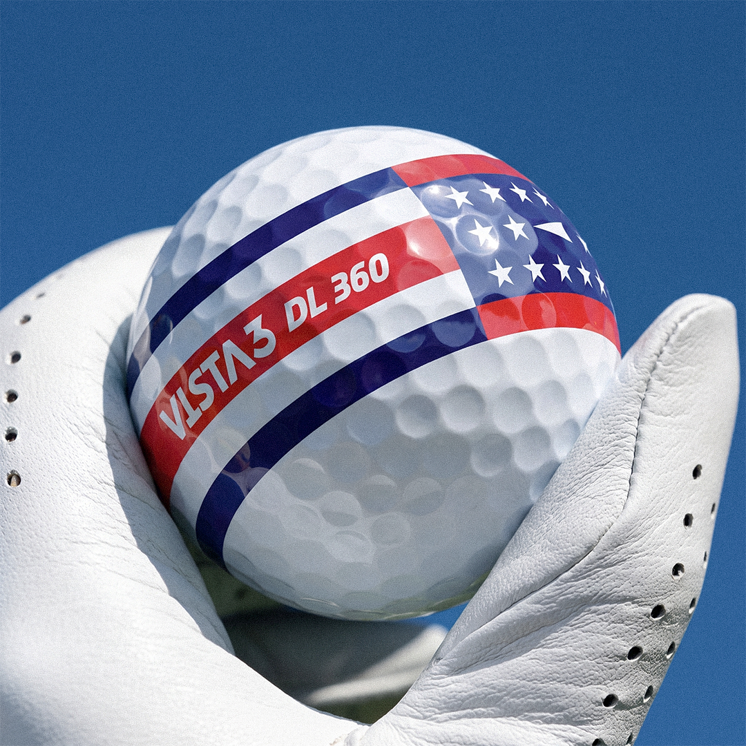 Volvik Vista3 USA Patriot Edition stars and stripes alignment close-up