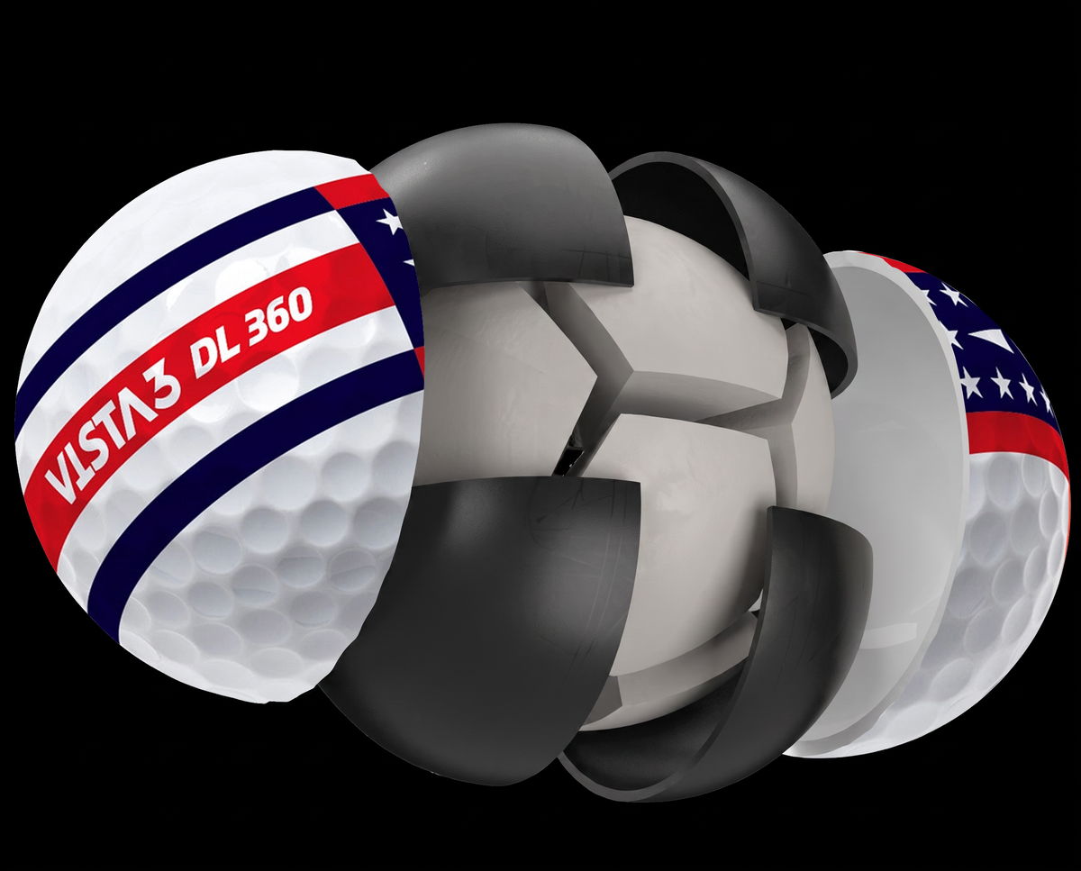 Volvik Vista3 USA Patriot Edition three-piece construction illustration