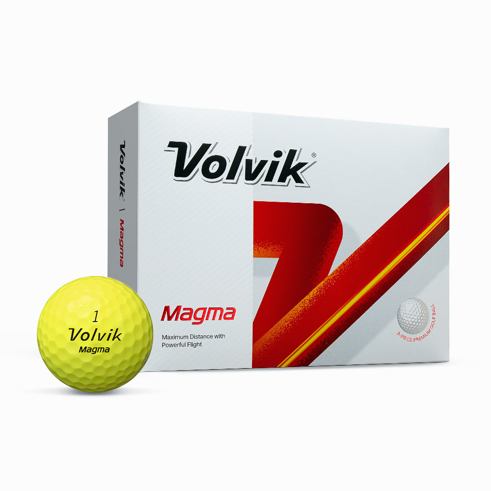 Volvik Magma Yellow ball and packaging