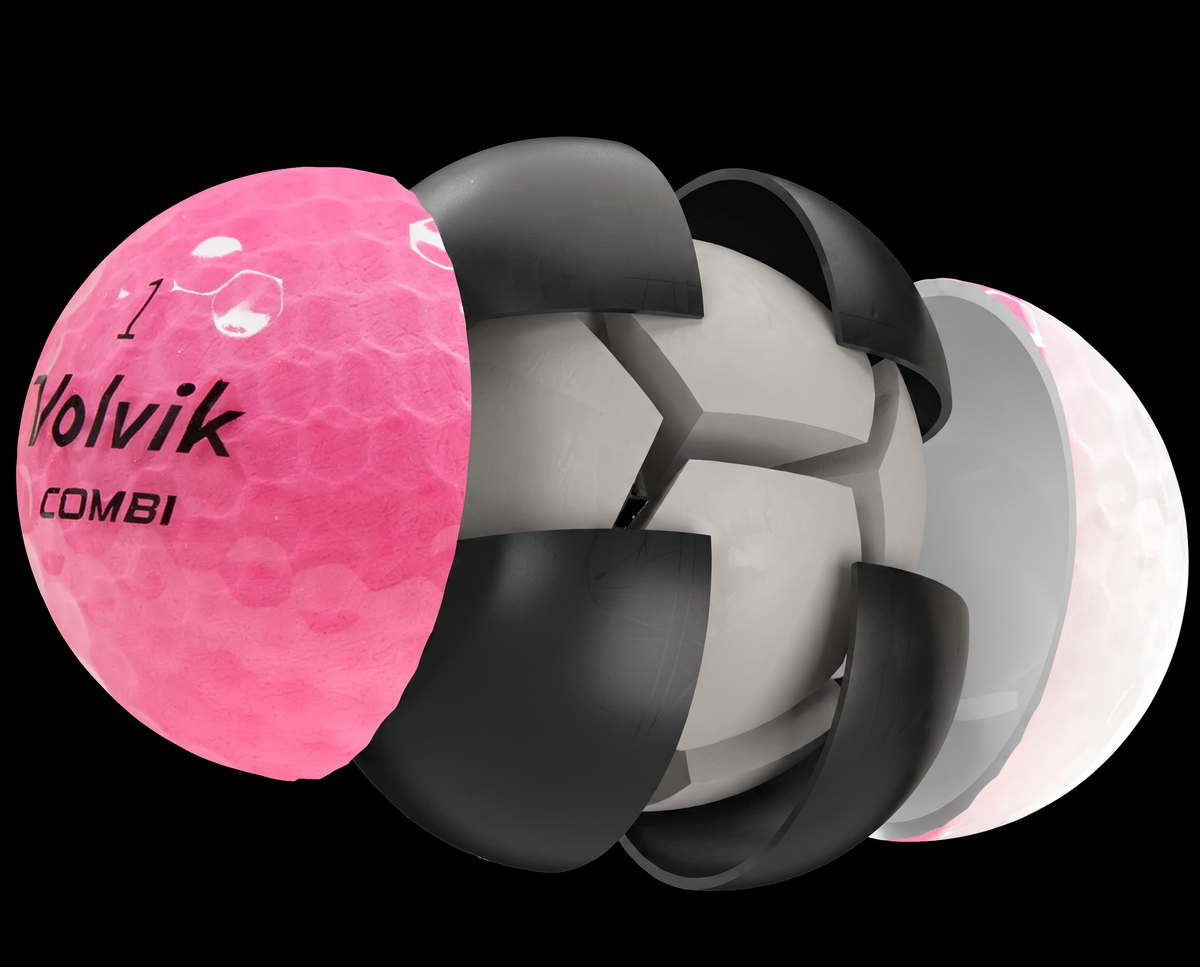 Volvik BCRF Crystal Combi Pink three-piece construction illustration