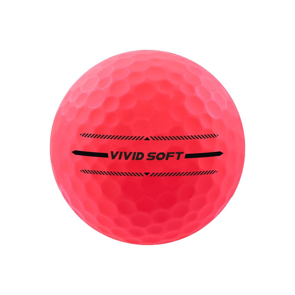Volvik BCRF Vivid Soft Pink matte golf ball back view