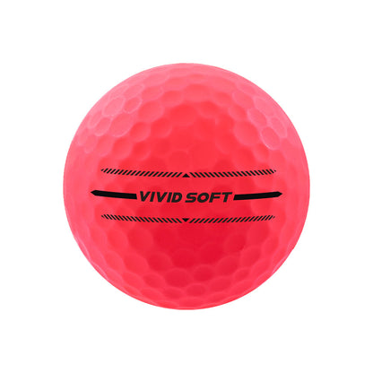 Volvik BCRF Vivid Soft Pink matte golf ball back view