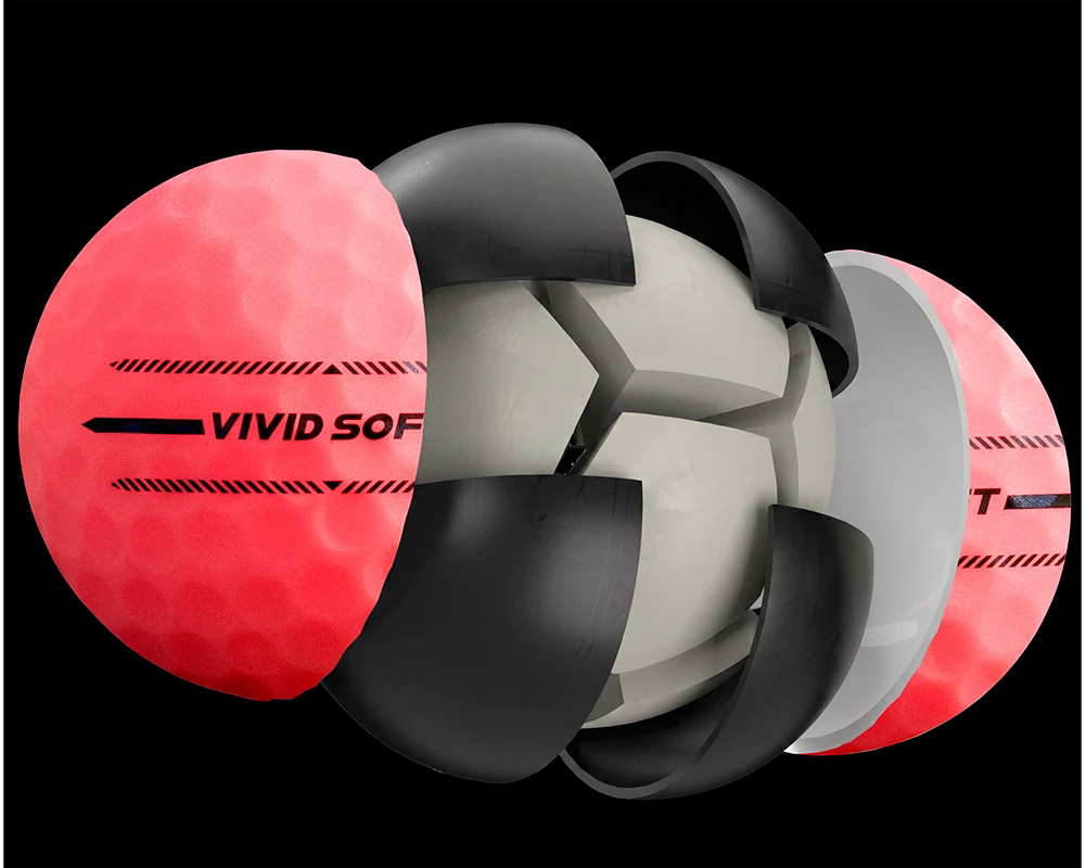 Volvik BCRF Vivid Soft Pink three-piece construction illustration