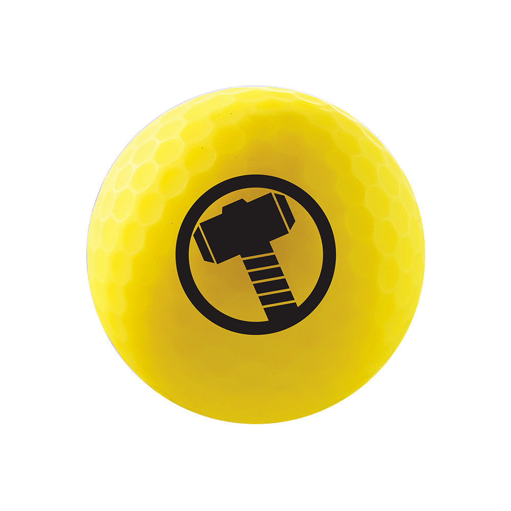 Volvik Marvel Thor Vivid Soft 4-Ball Pack Thor Yellow back detail