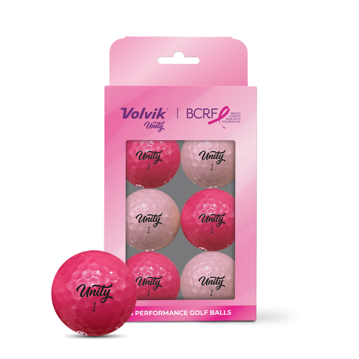 Volvik BCRF Unity Pink six-ball pack with packaging