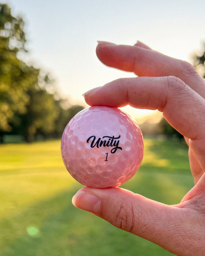 Volvik BCRF Unity pearl-finish pink golf balls feature image