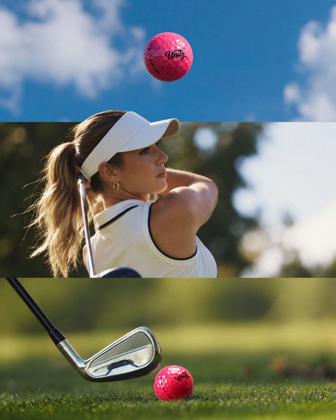 Volvik BCRF Unity Pink golf balls alternate lifestyle image