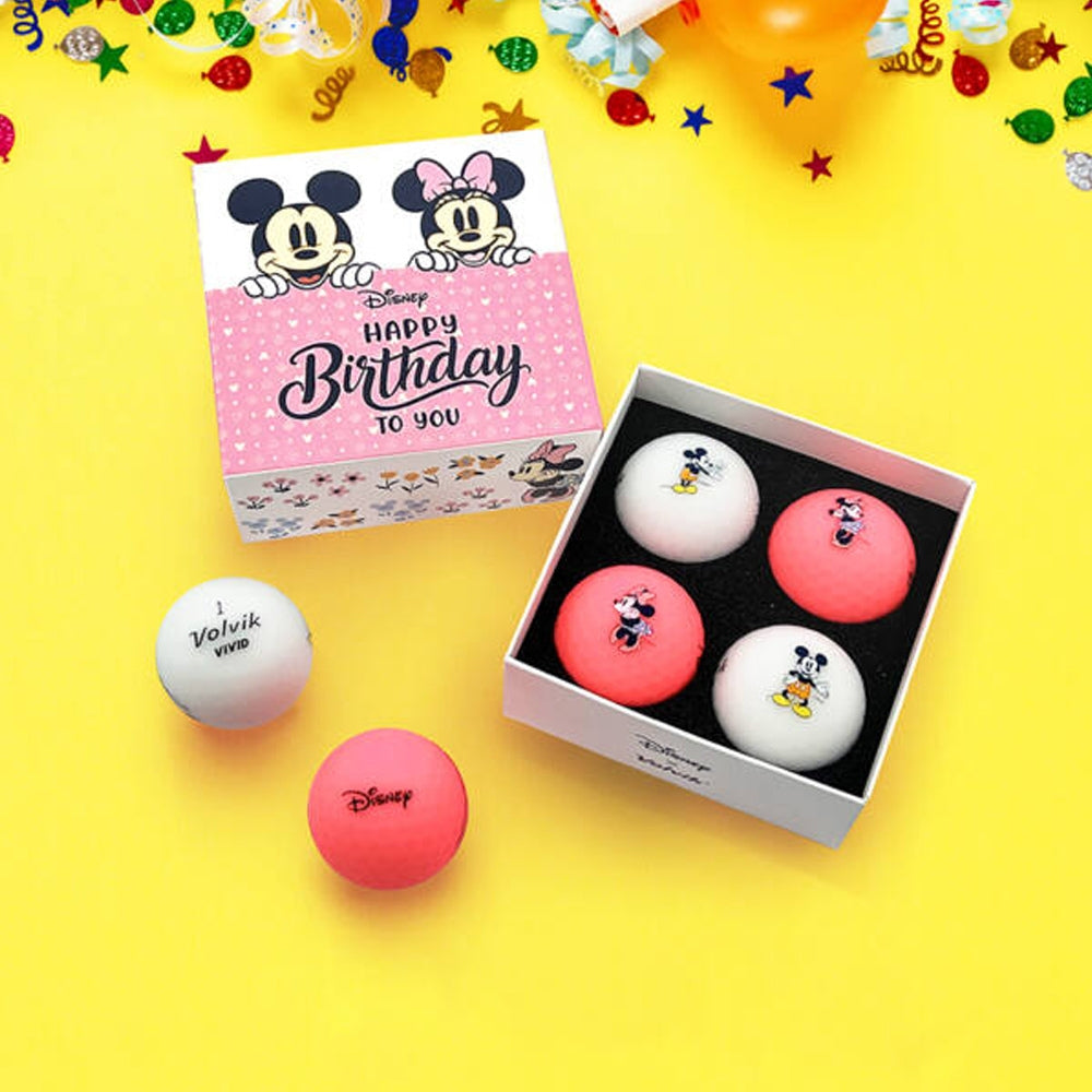 Volvik Disney Birthday Vivid four golf ball pack