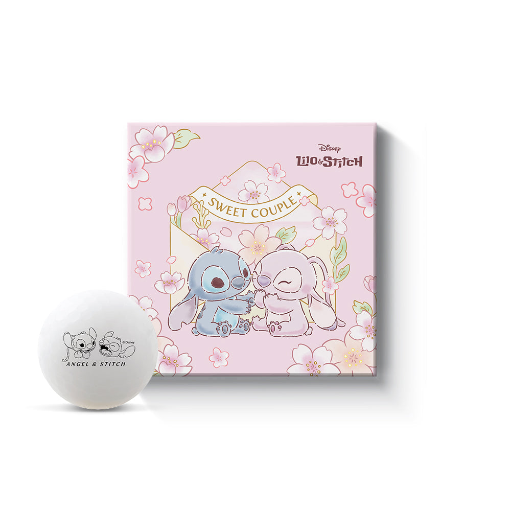 Volvik Disney Stitch & Angel Sweet Couple Vivid Soft four golf ball pack