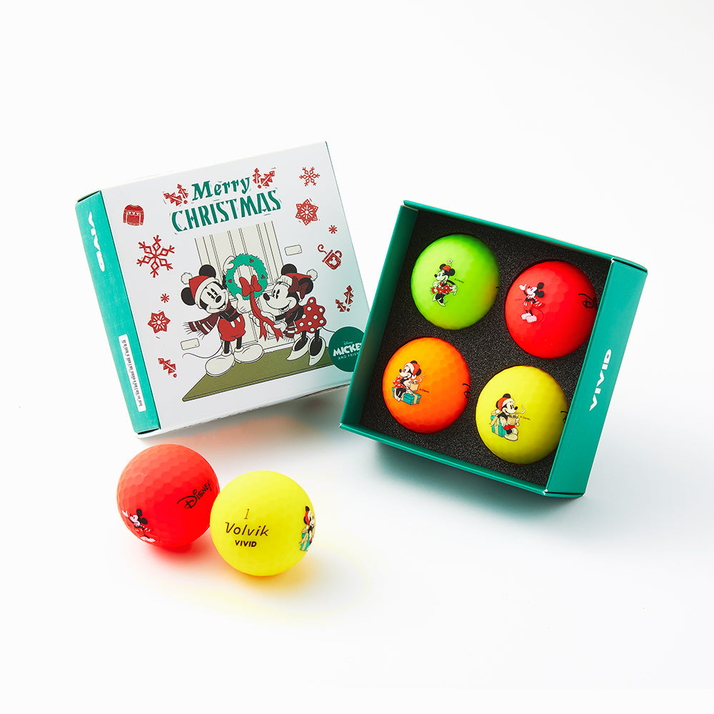 Volvik Disney Christmas Vivid four golf ball pack