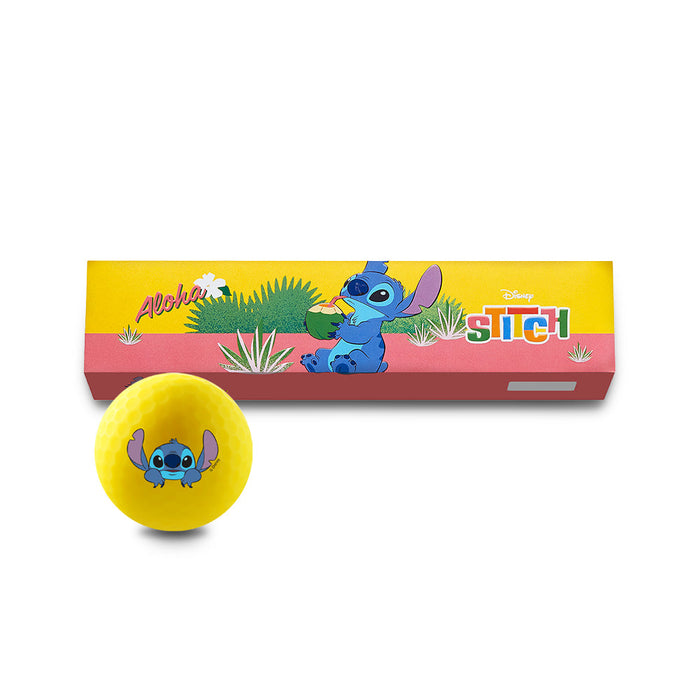 Tropical Volvik Disney Stitch Aloha gift box with a yellow Stitch golf ball