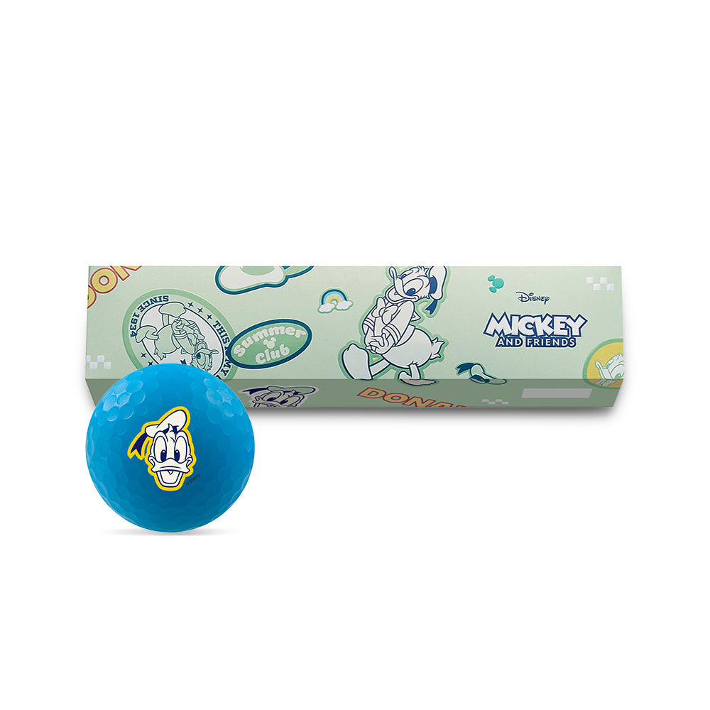 Green Volvik Disney Donald Duck Vivid Soft gift box with a blue Donald golf ball