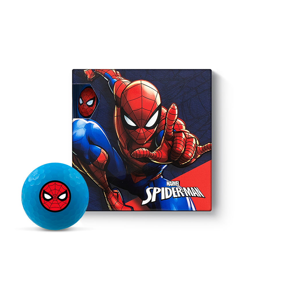 Volvik Vivid Soft Marvel Spider-Man Golf Balls – 4 Ball Pack packaging