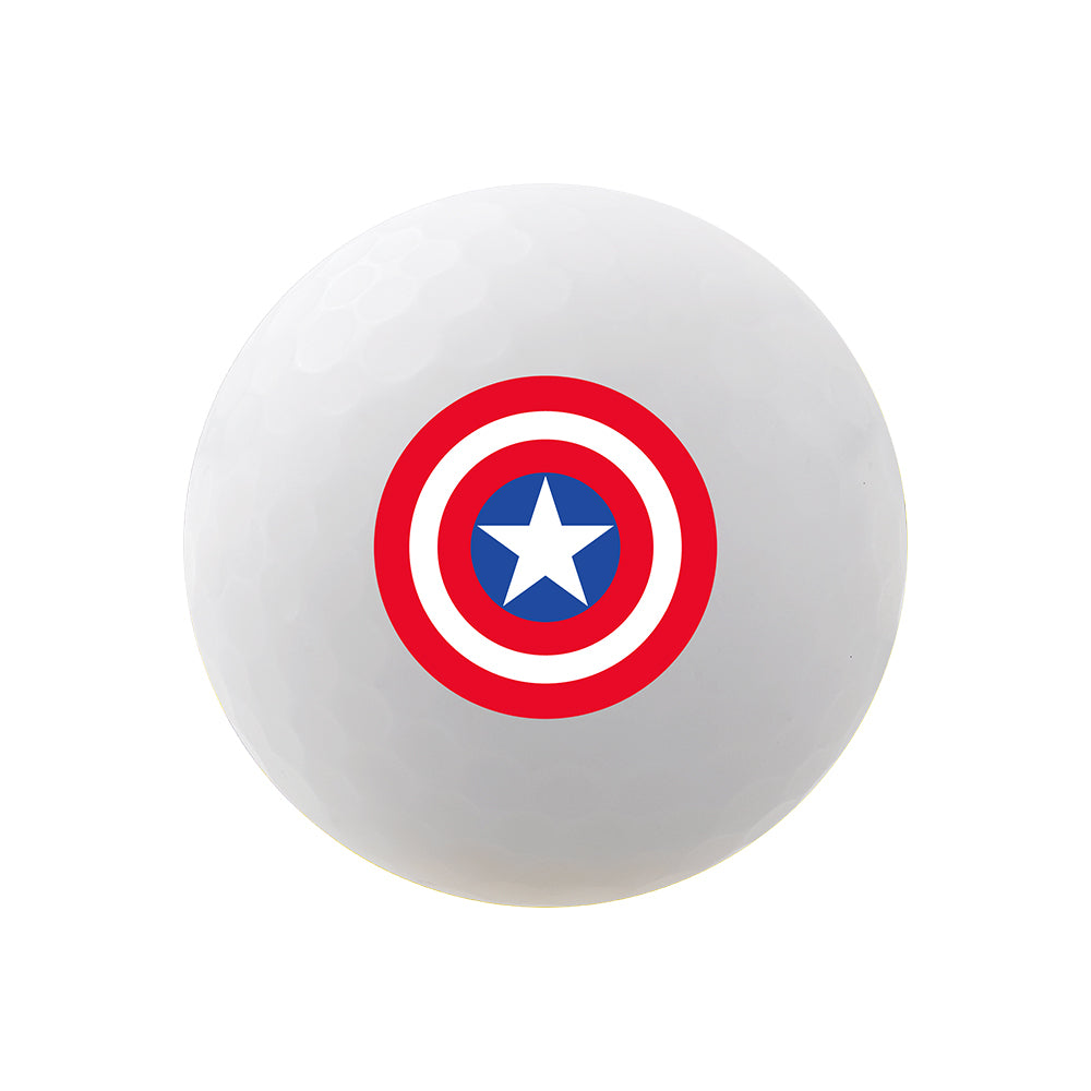 Volvik Vivid Soft Marvel Captain America Golf Balls – 4 Ball Pack detail