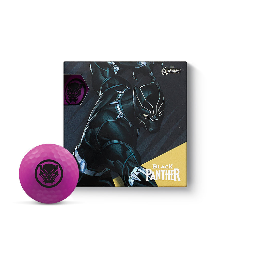 Volvik Vivid Soft Marvel Black Panther Golf Balls – 4 Ball Pack packaging