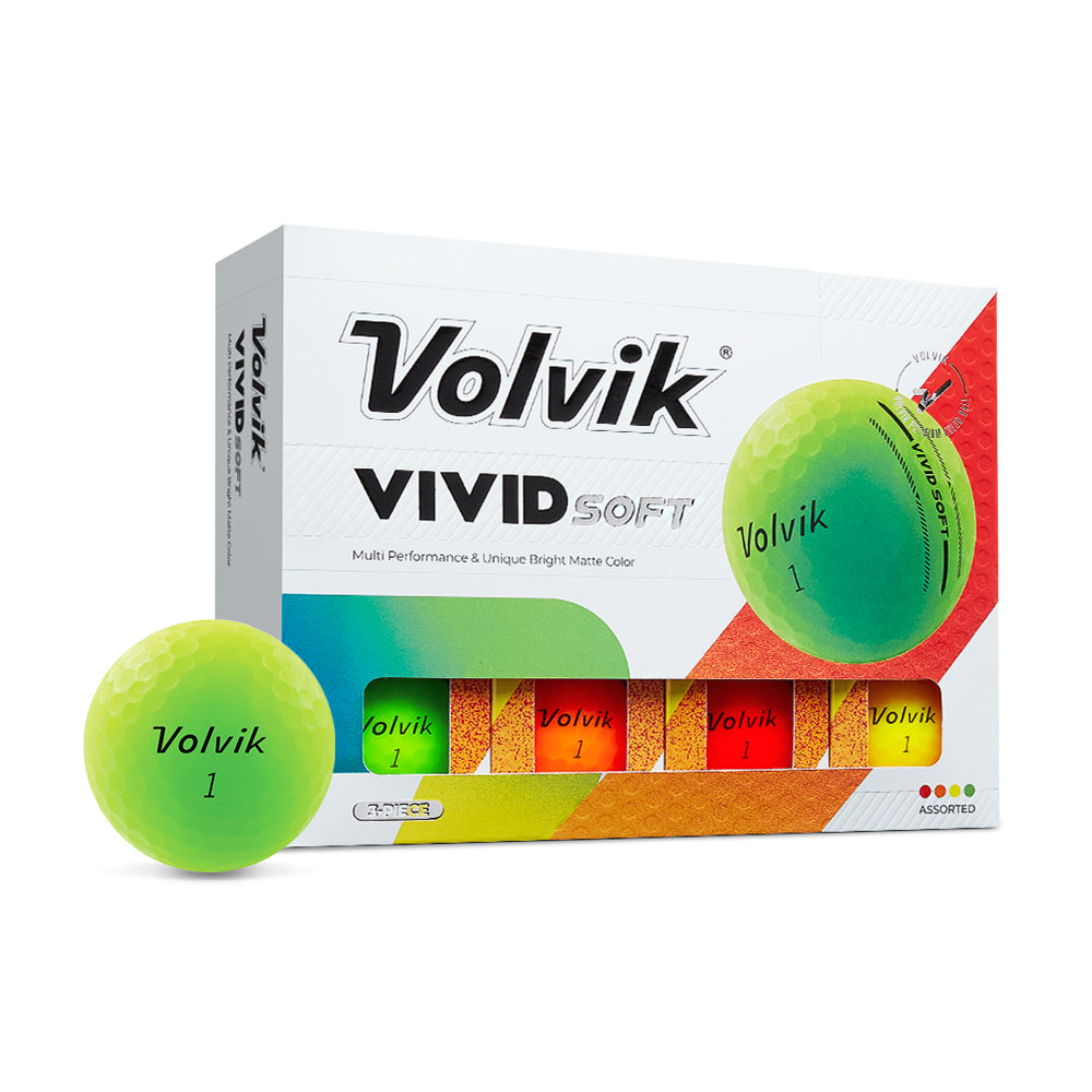 Volvik Vivid Soft Golf Balls – 1 Dozen Multicolor