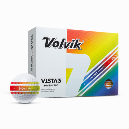 Volvik Vista3 Prism 360 Golf Balls – 1 Dozen packaging